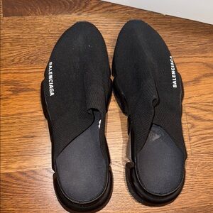 Balenciaga Women’s Black Slip-On Sneakers